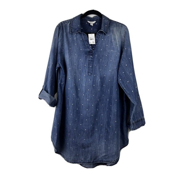 Est.1946 Tops - Est.1946  Women  14/16 RollTab  Tencel Blend Pullover Tunic Blouse NEW